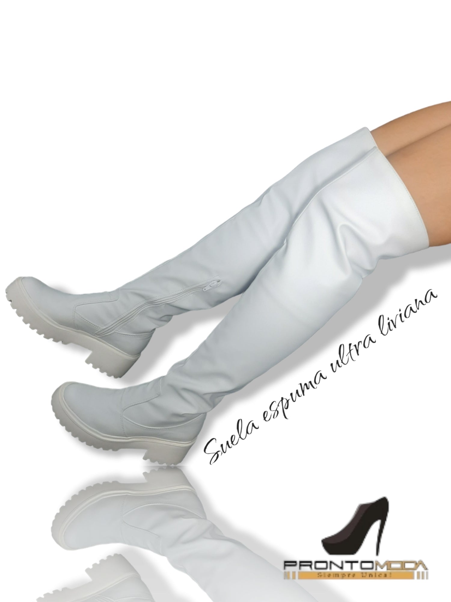 BOTA PLANA BLANCA