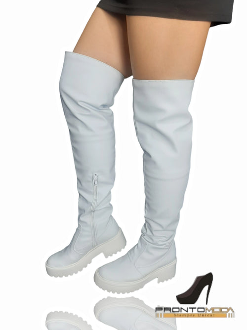 BOTA PLANA BLANCA