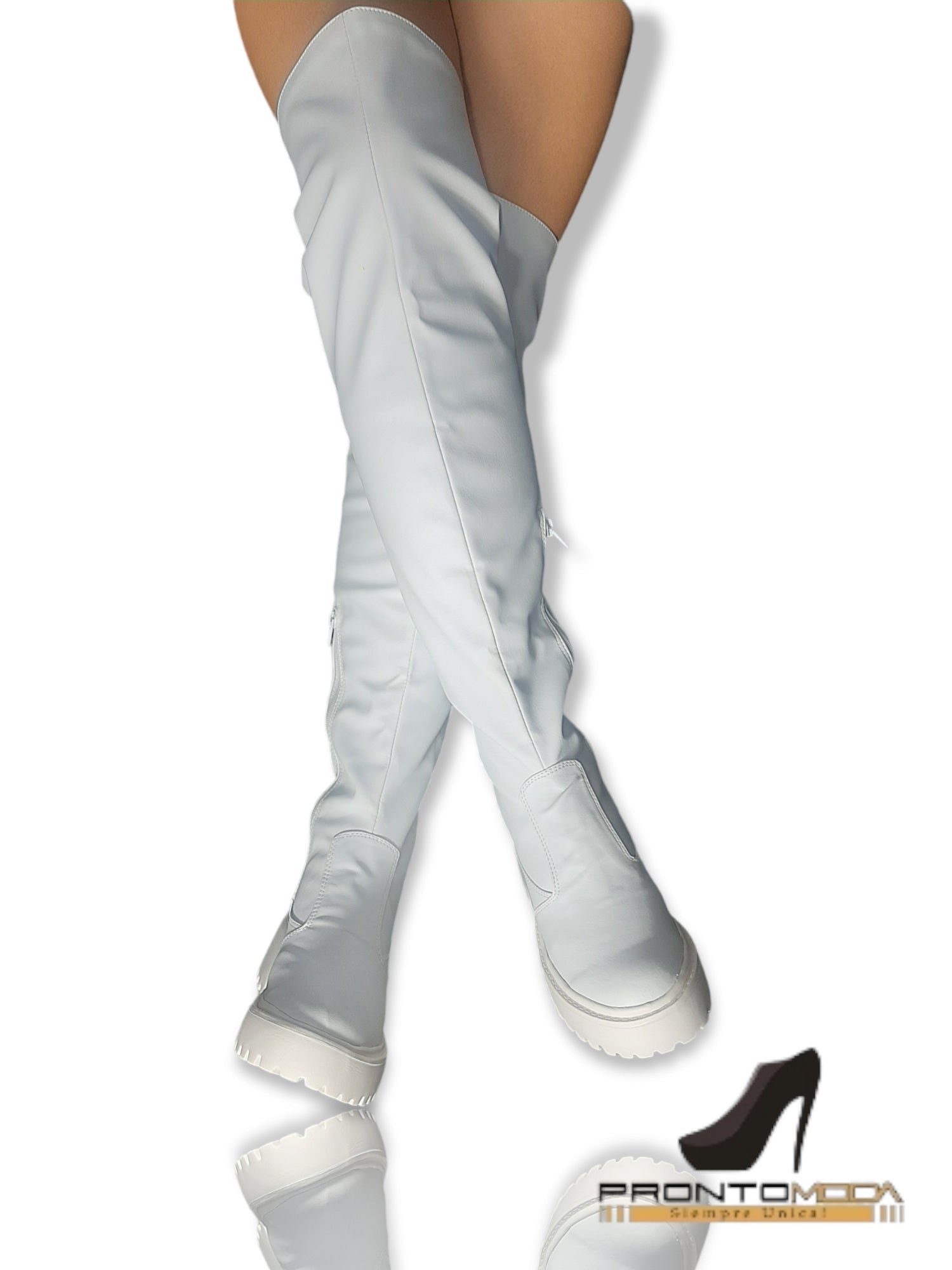 BOTA PLANA BLANCA