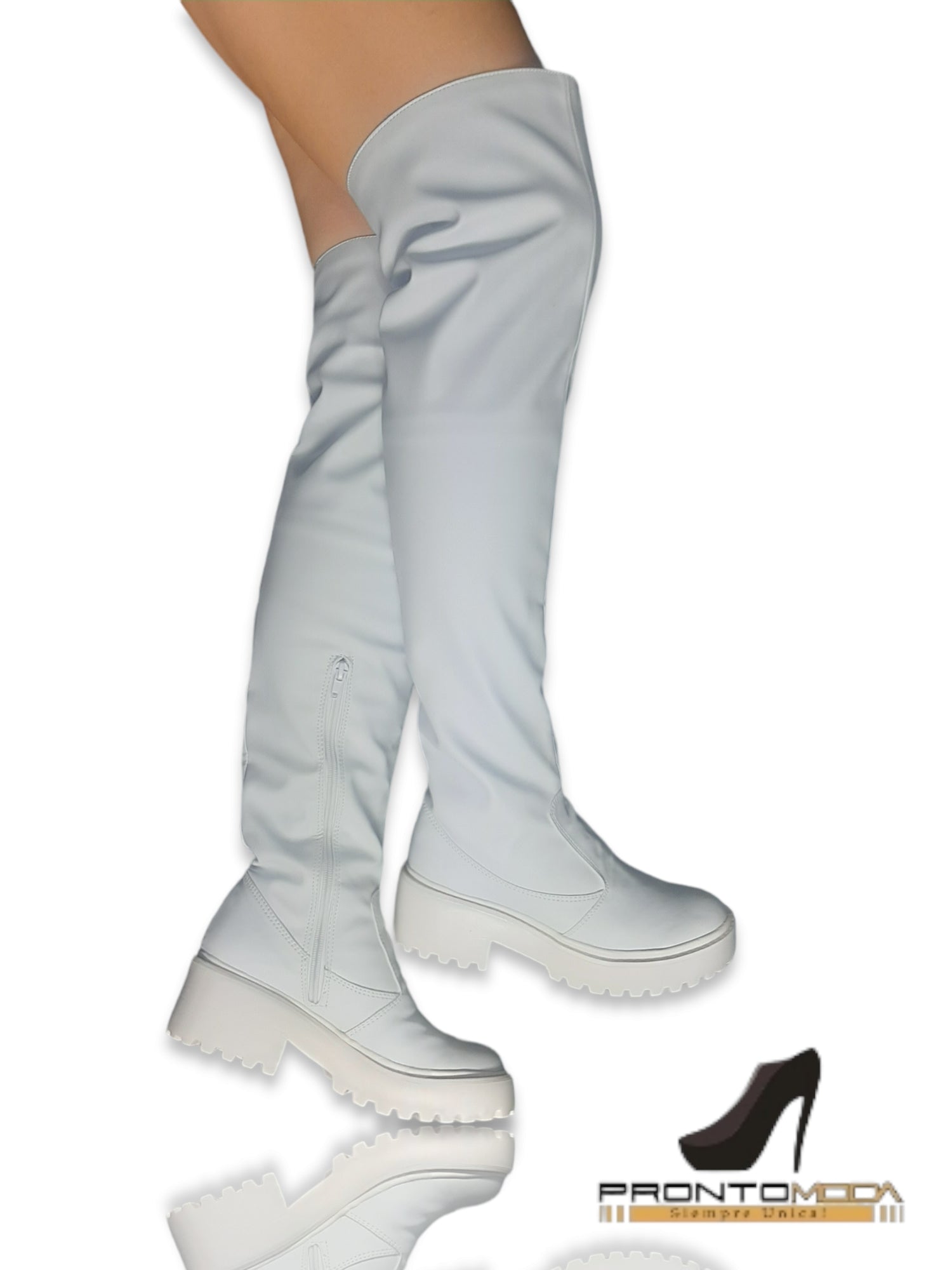 BOTA PLANA BLANCA